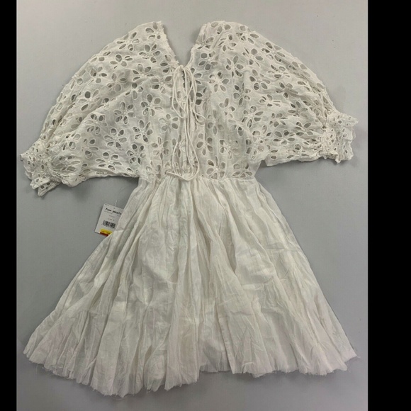 Free People White Mini Dress - Picture 2 of 6